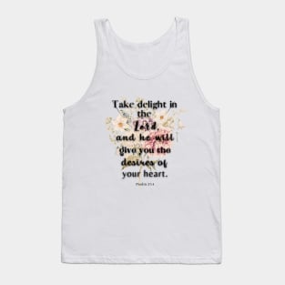 Psalm 37:4 Famous Bible Verse. Tank Top